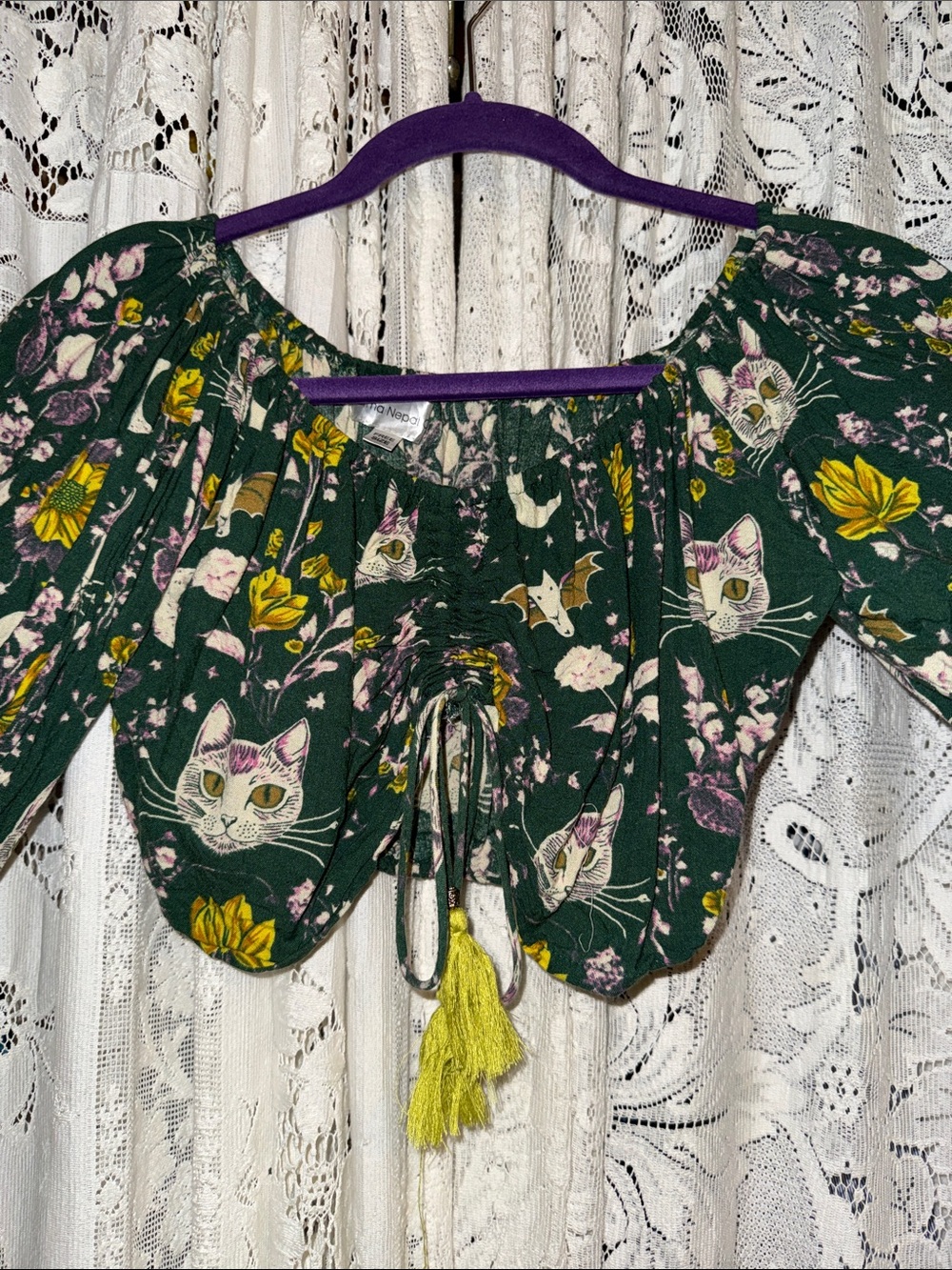 Karma Nepal crafts gothy cropped top